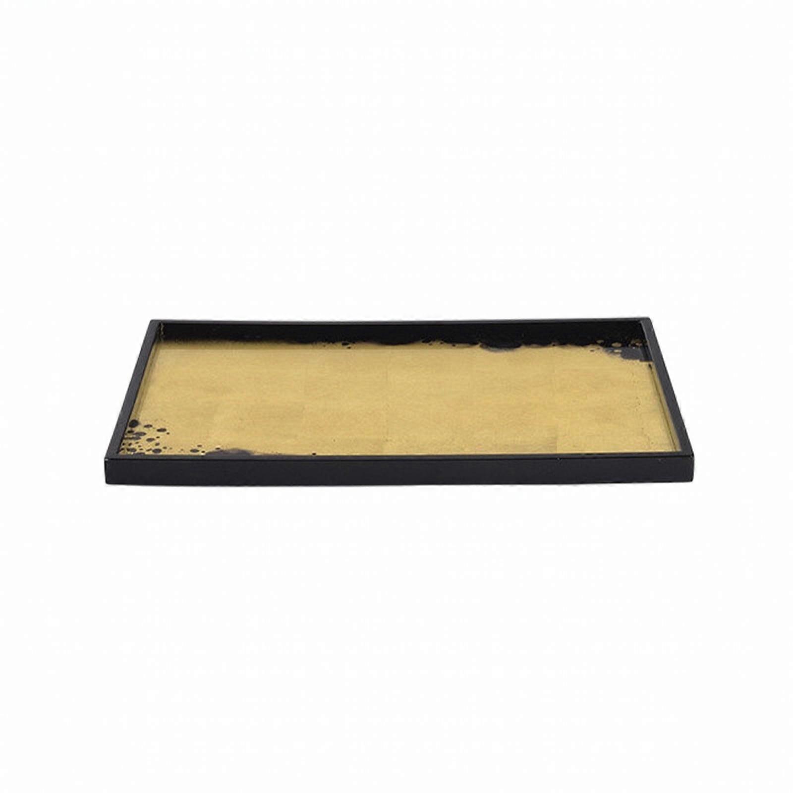 Shallow Rectangular Decorative Tray | Contrasting Black Frame, MDF Decorative