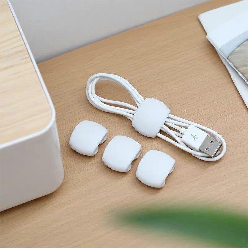 Portable USB & Earphone Cable Holder - 4pcs