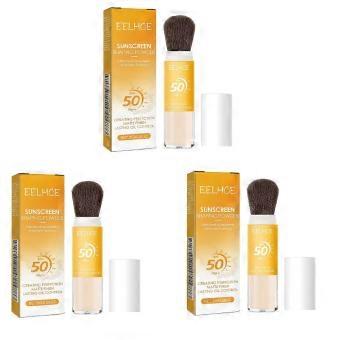 3X Sunscreen Shaping Powder, SPF 50 Brush Sunscreen Powder for Face & Scalp, Long Lasting Lightweight Breathable, Oil Control Natural Matte Finish