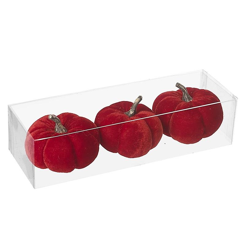 Heaven Sends Velvet Deep Red Halloween Pumpkins