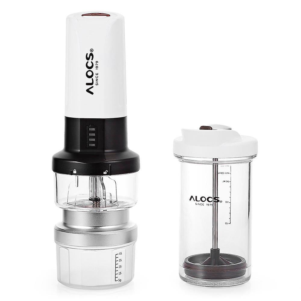 Outdoor Tableware Electric Portable Coffee Maker Camping Coffee Grinder With Camping Light Function Coffee Machine Filter Sets