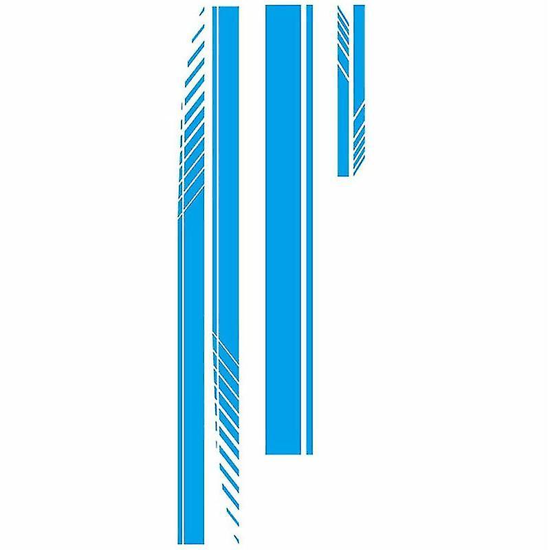 120X15cm Blue Vehicle Rear View Mirror Ornaments 5pcs Practical Car Stickers Decorative Strip Sticke