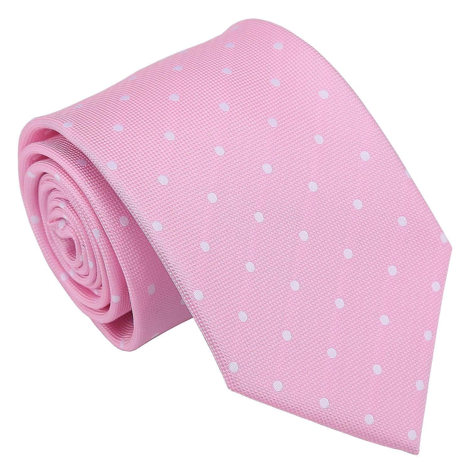 Light Blush Pink Polka Dot Tie