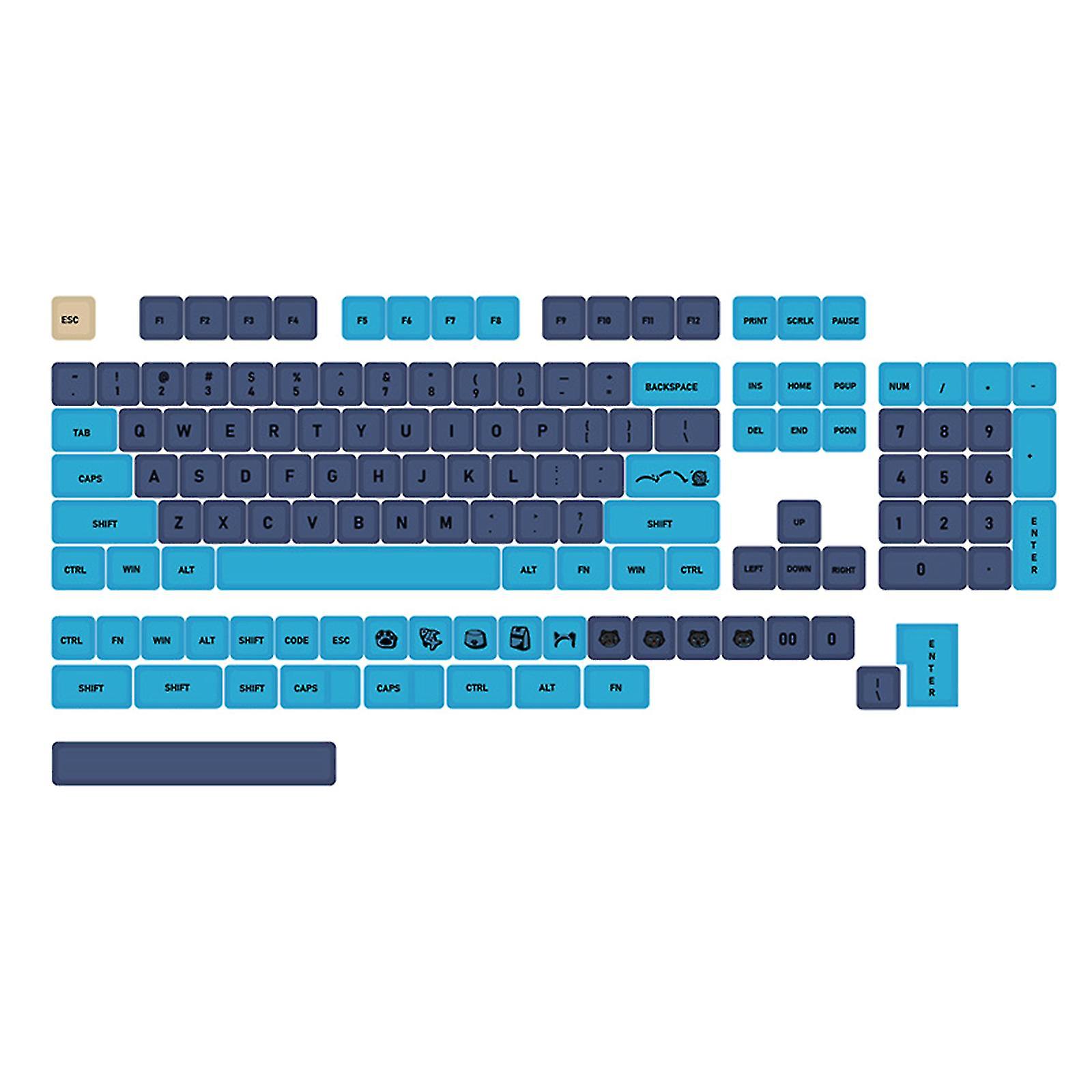 Xda Pbt Keycaps 133-key Cute Dye Sublimation Compatible With Mechanical Keyboard Keycap