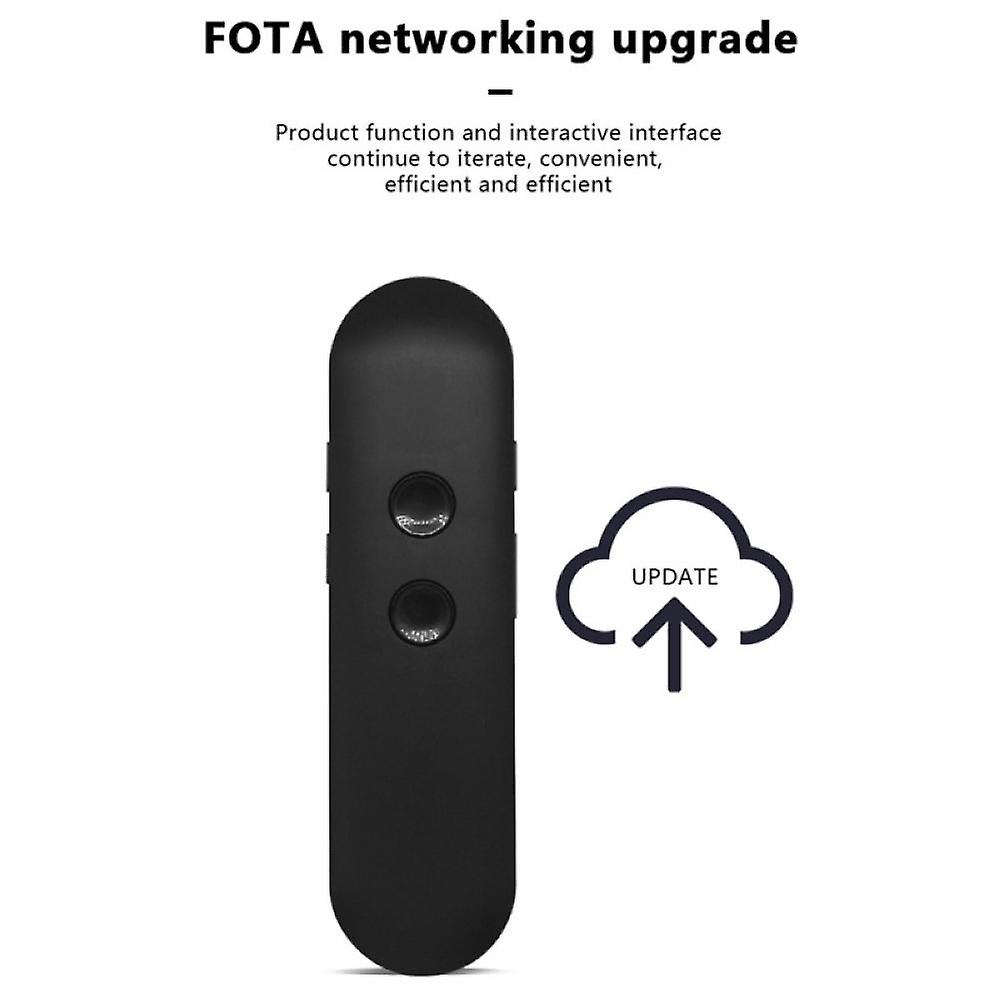 Prettyui Portable Smart Voice Speech Translator Bluetooth 5.0 Two-Way Real Time 42 Language Translation-Black