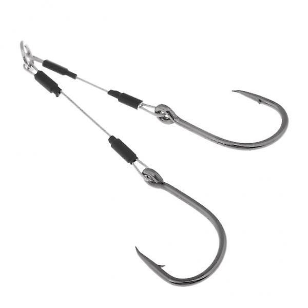 3xJigging Assist Hooks Sea Fishing Hooks Barbed Fishhook with Solid Ring 008
