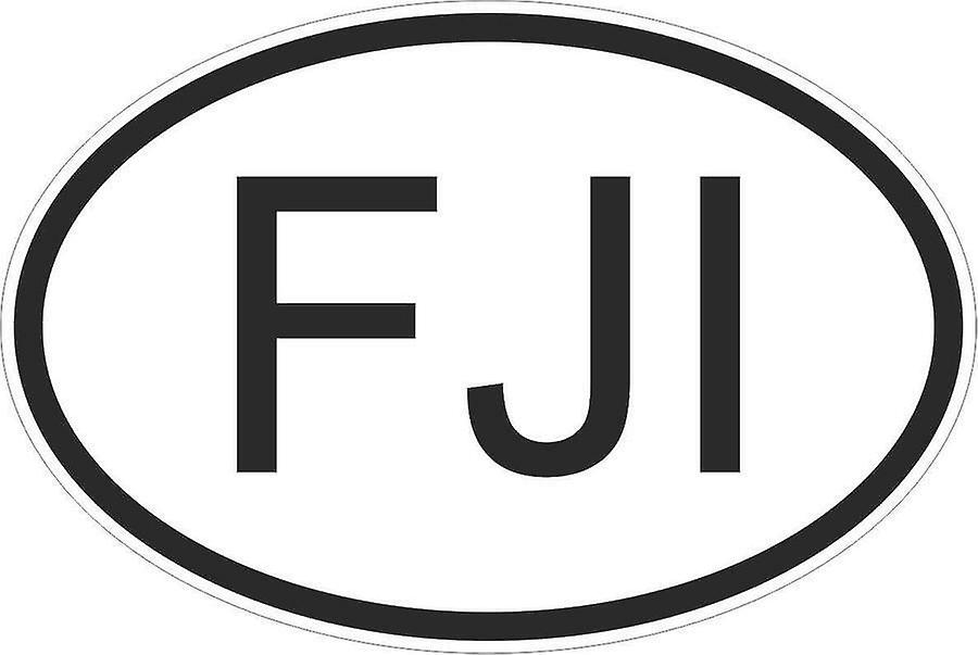 Autocollant Sticker Drapeau Oval Kod Voiture Moto Fidji Fidjien Fji Öder