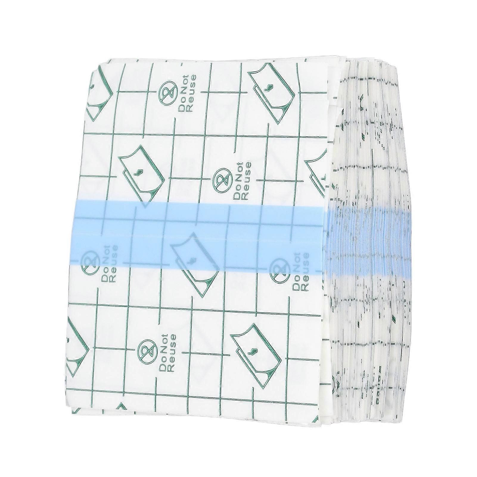 100pcs使い捨てメイクアップハンドパレット防水接着剤ファンデーションミキシングパレット8 x 8cm