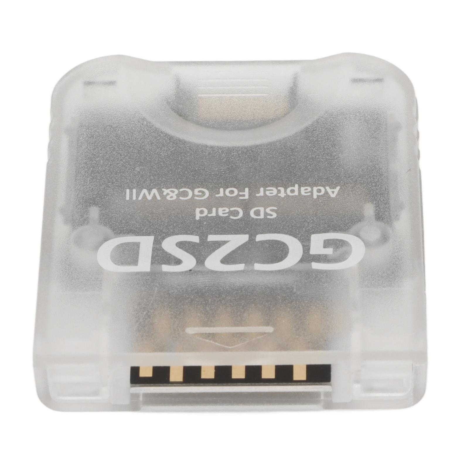 GC2SD Card Reader Plug and Play Portable Professional Game Console Micro Storage Card Adapter for Wii for GC Transparent