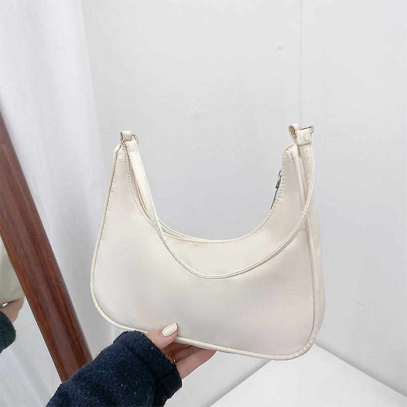 Fashion Simplicity Solid Color Shoulder Bag Women Underarm Bag Ladies Top-handle Clutches Handbag Pouch