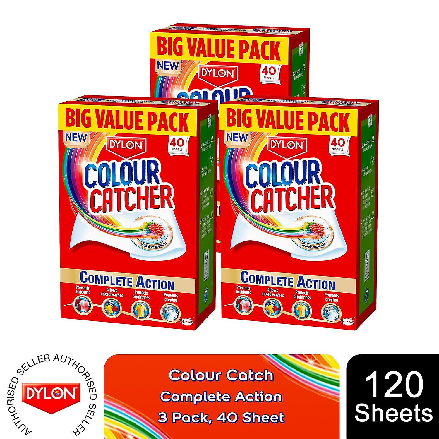 Dylon Colour Catcher Laundry Dye Transfer Protection, 120 Sheets (3x40)