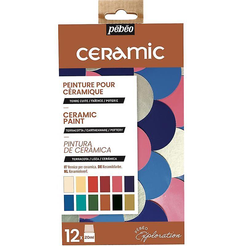 Set of 12 ceramic paints - 12 x 20 ml