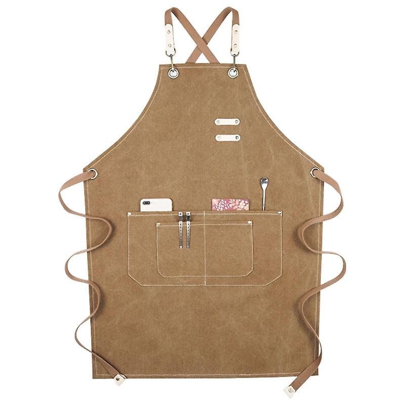 Chef Aprons Professional Bib Apron with Pockets Cloth Material for Men Women