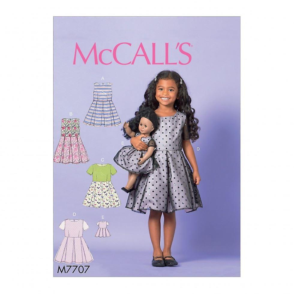 McCalls Sewing Pattern 7707 Kids CDD (2-3-4-5)