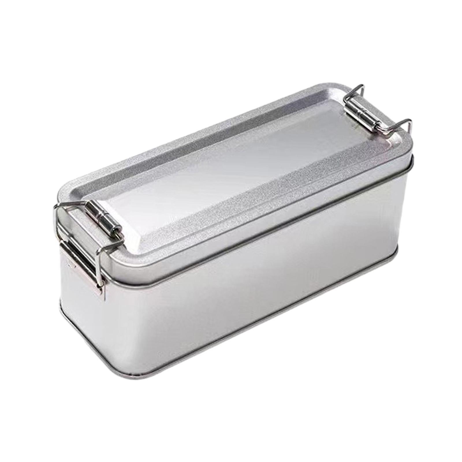 Metal Tin Box with Lid Pineapple Cake Packaging Storage Container Cookie Tin Silver