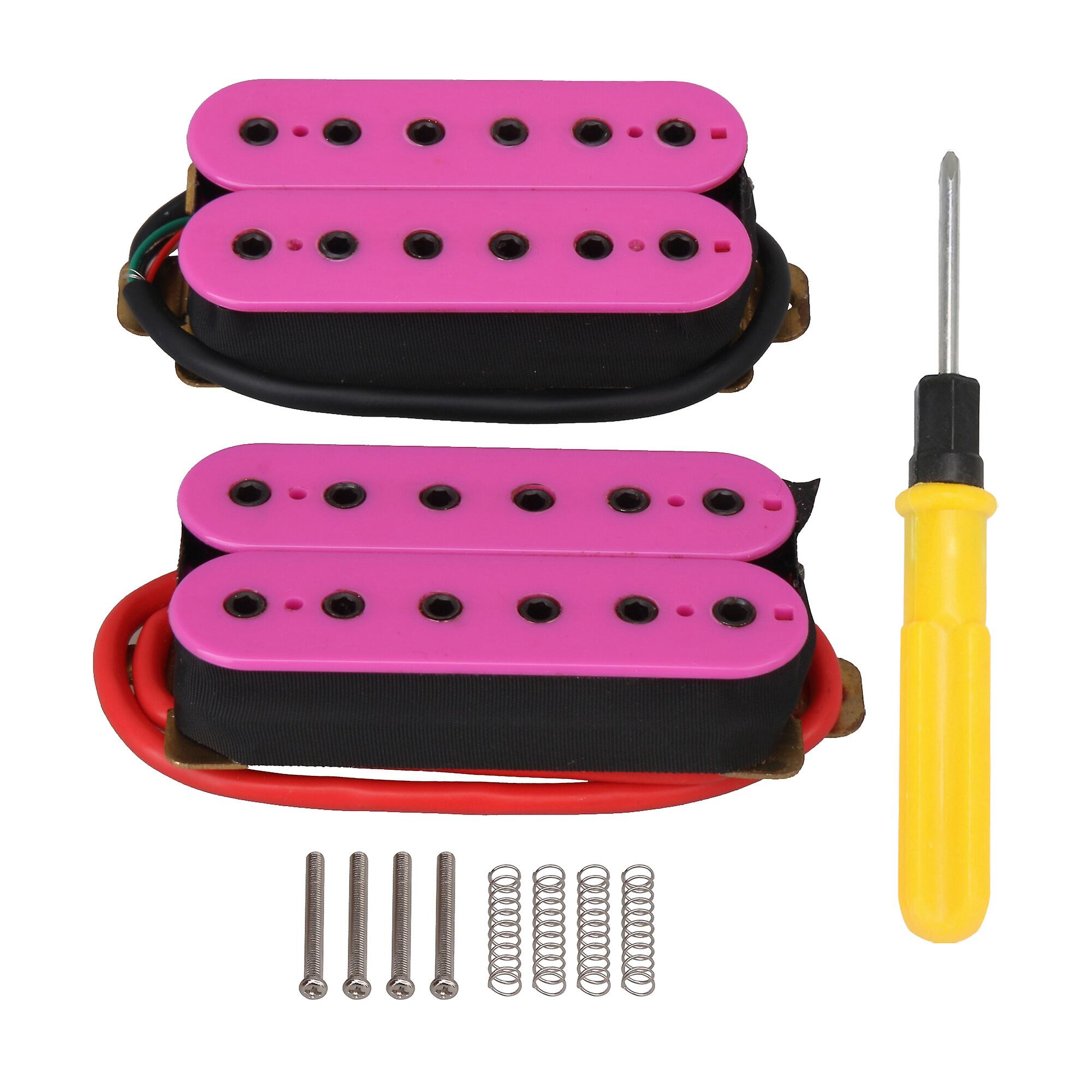 Purple Double Coil Guitar Pickups with Screwdriver Springs Screws Kit