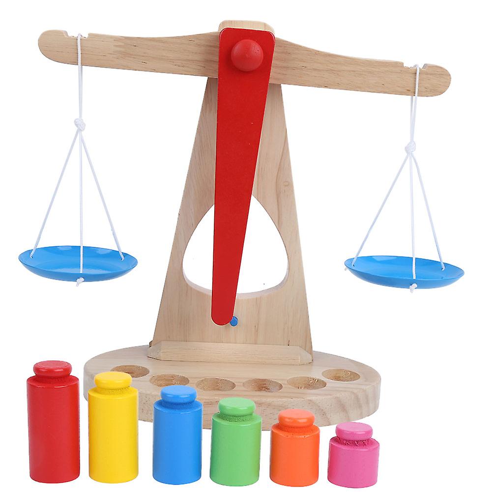 Wooden nce Scale for Kids, Educational Toy for Kindergarten Math Teaching