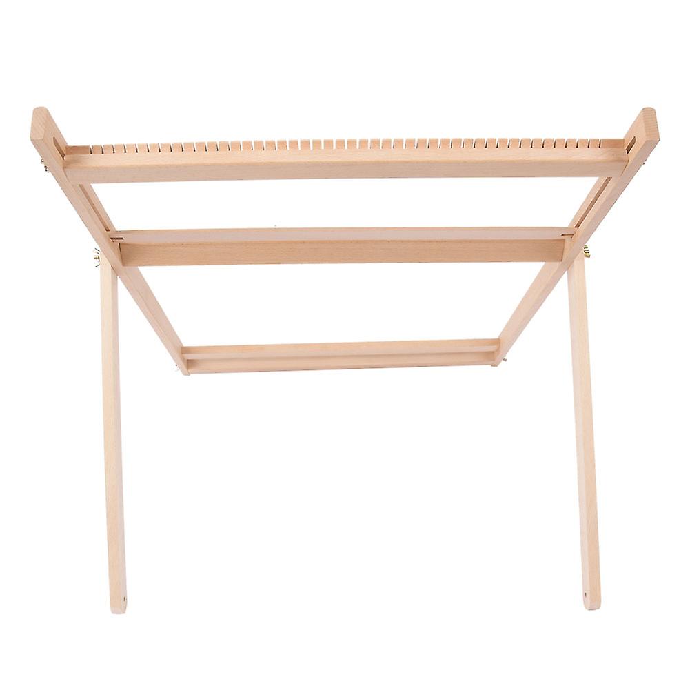Adjustable Solid Wood Weaving Frame Loom 70x50x3cm DIY Craft