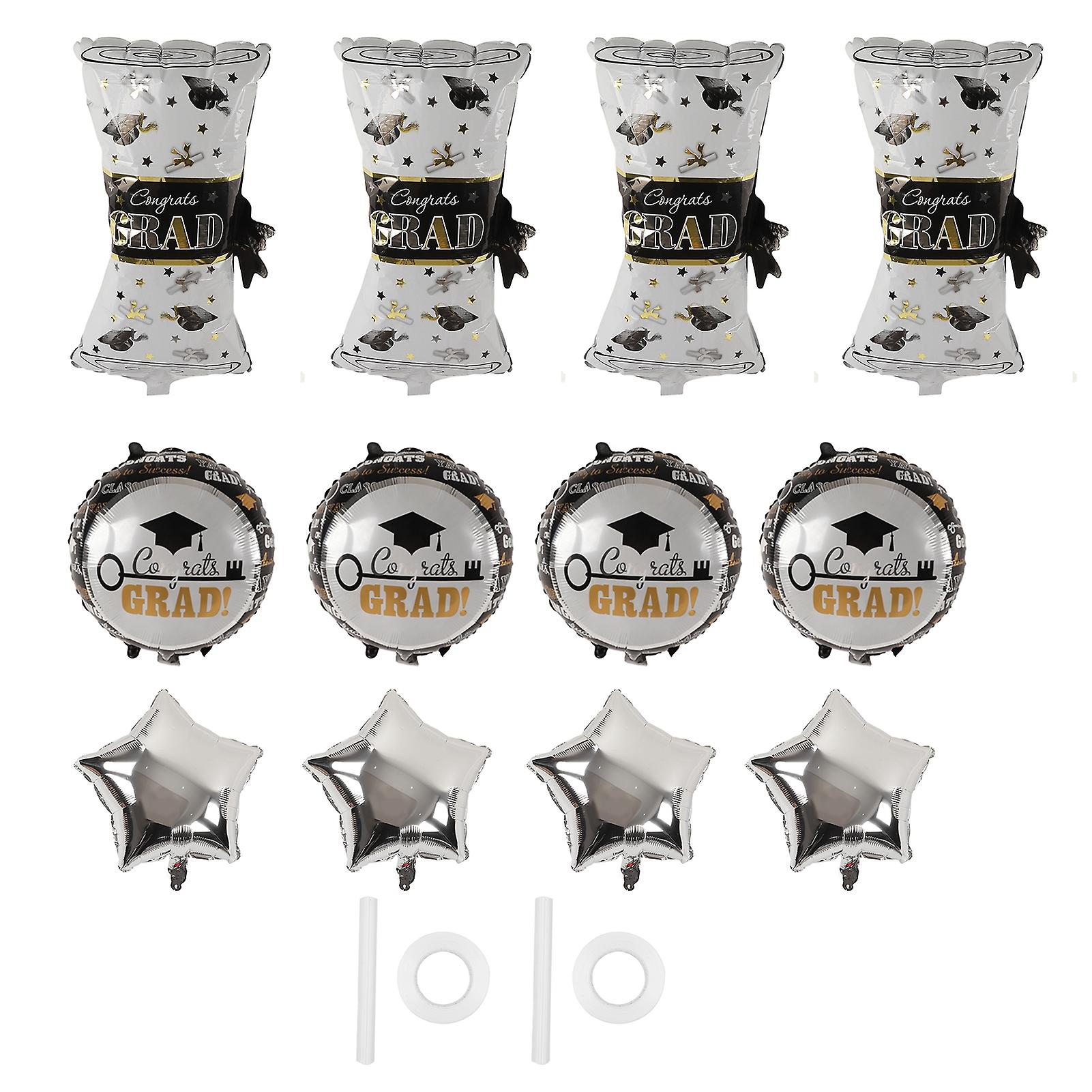 Class Of 2025 Commemoration, Delicate Eye Catching Congrats Grad Balloons, Practical Party Supplies For Unforgettable Graduation Themed Elements