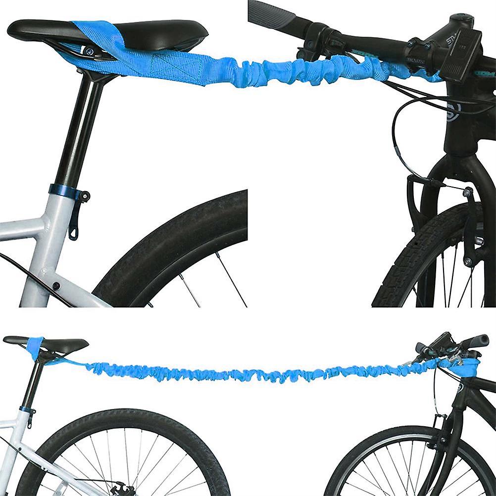MTB Bicycle Elastic Tow Rope 1.7m-3m Black Red Blue with Bag