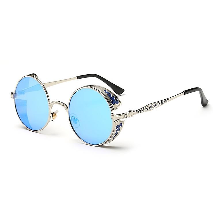 Retro Carved Round Sunglasses