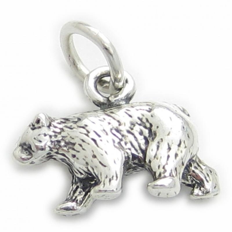 Bear Sterling Silver Charm .925 X 1 Bears Charms