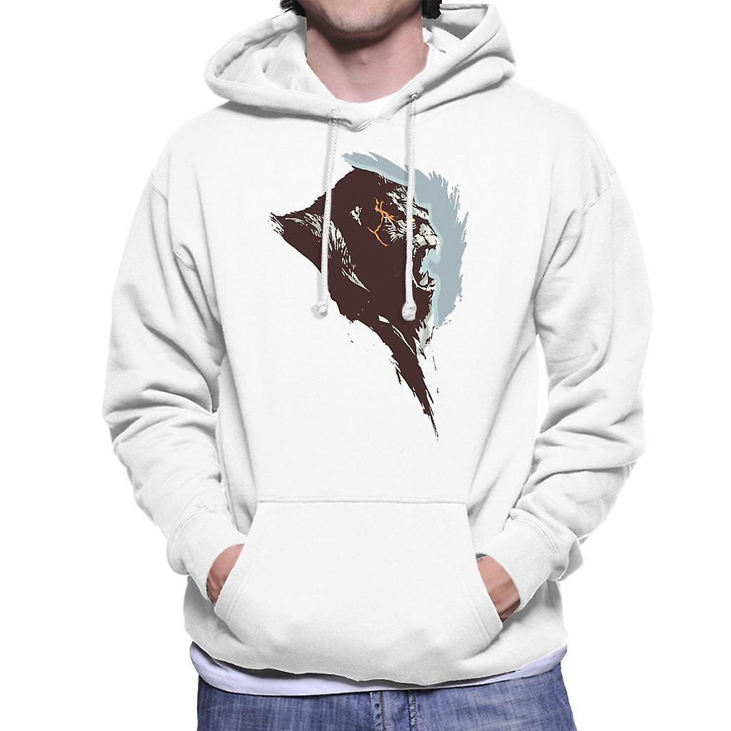King Kong Rage Side View Brush Stroke Men's Hooded Sweatshirt