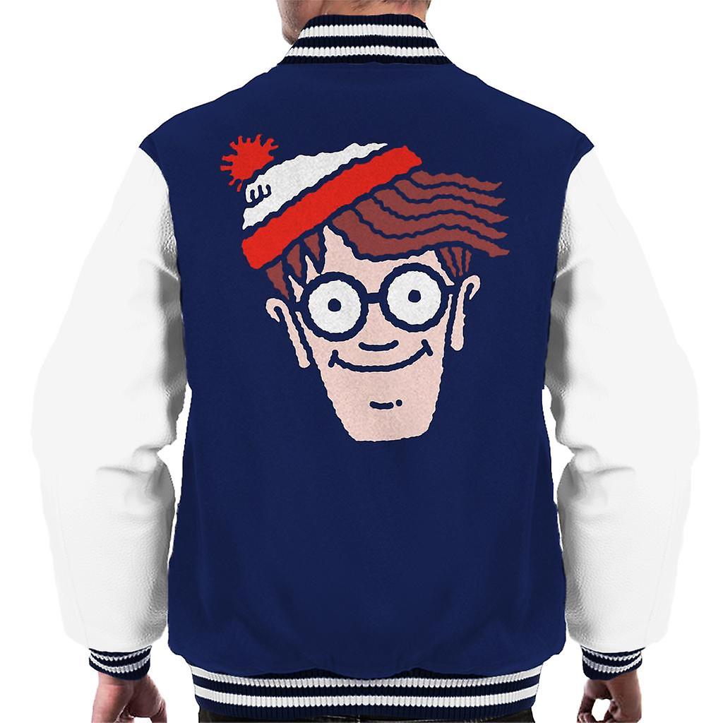 Where's Wally Character Head Men's Varsity Jacket
