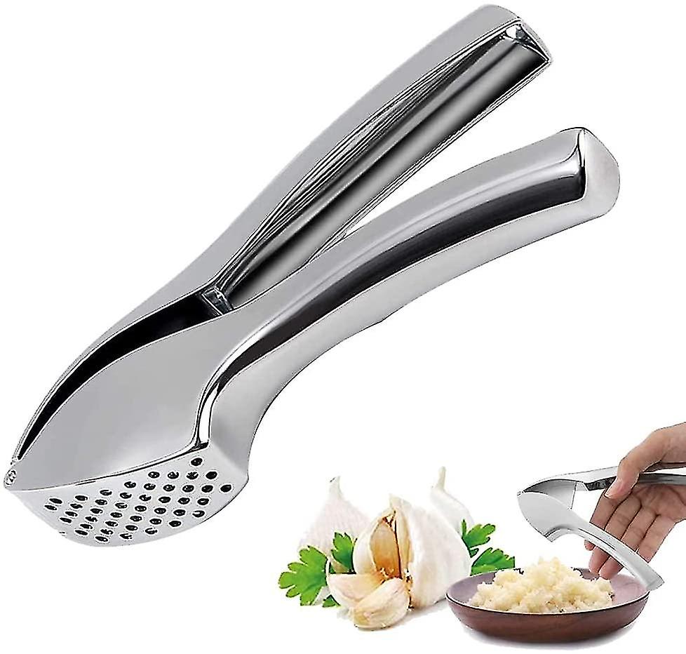 Garlic Press Crusher Ginger Mutifunction Mincer Manual Squeezer Chopper Stainless Handle