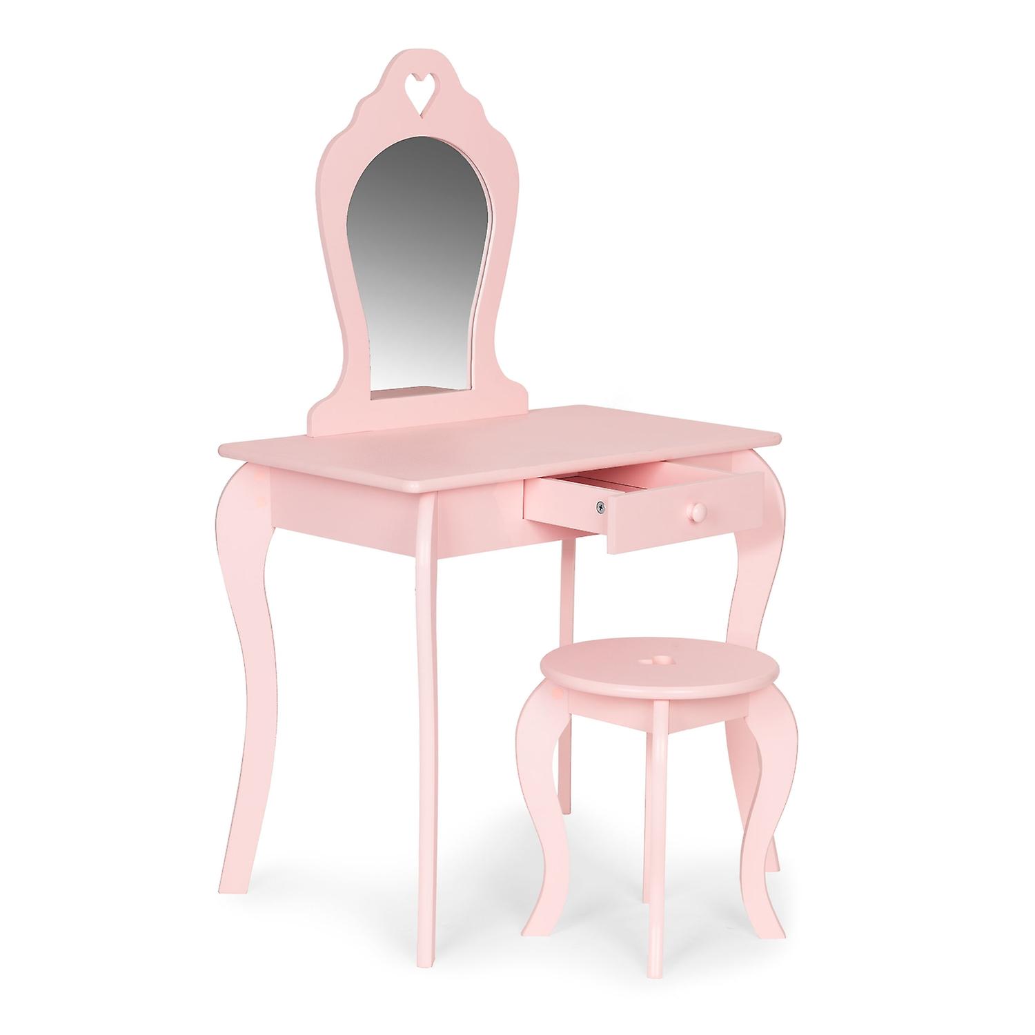 Large children's dressing table with mirror for a girl