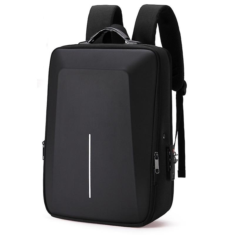 Hard Shell Anti-theft Computer Backpack, Color: 8003 Black 8003 Black 