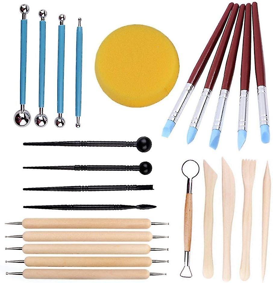 24 Pieces Clay Sculpting Tools Clay Modeling Tool Carving Tool Set Polymer Clay Tools Sculpting Tool