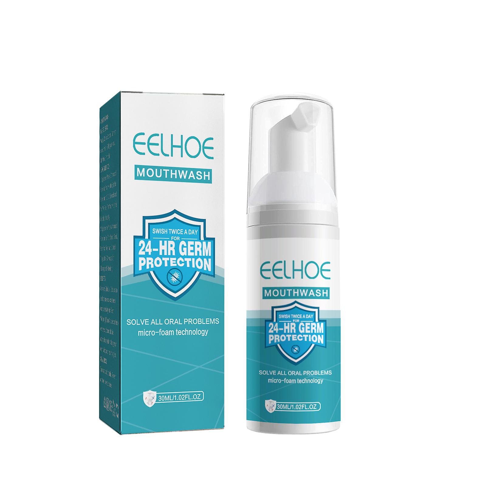 Bains de bouche - mousse dentifrice, élimine la mauvaise haleine, prévient et traite les caries dentaires, haleine fraîche, nettoyage en profondeur pour les femmes et les hommes