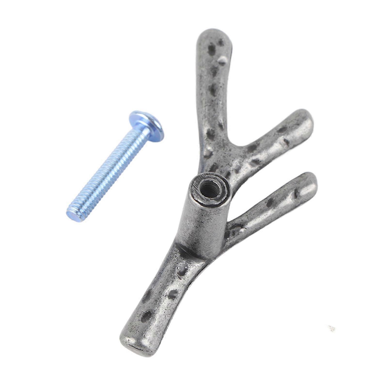 Zinklegering Tree Branch Solid Cabinet Handle Enkel stil Möbler Dörrtillbehör (68? Silver)