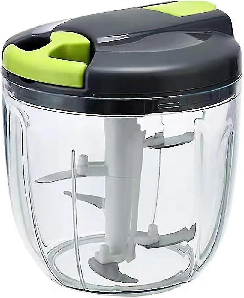 Hand Food Shredder with Stainless Steel Blades 900ml,Vegetable Chopper,Onion Cutter,Garlic Chopper,Manual Food Processor Suitable