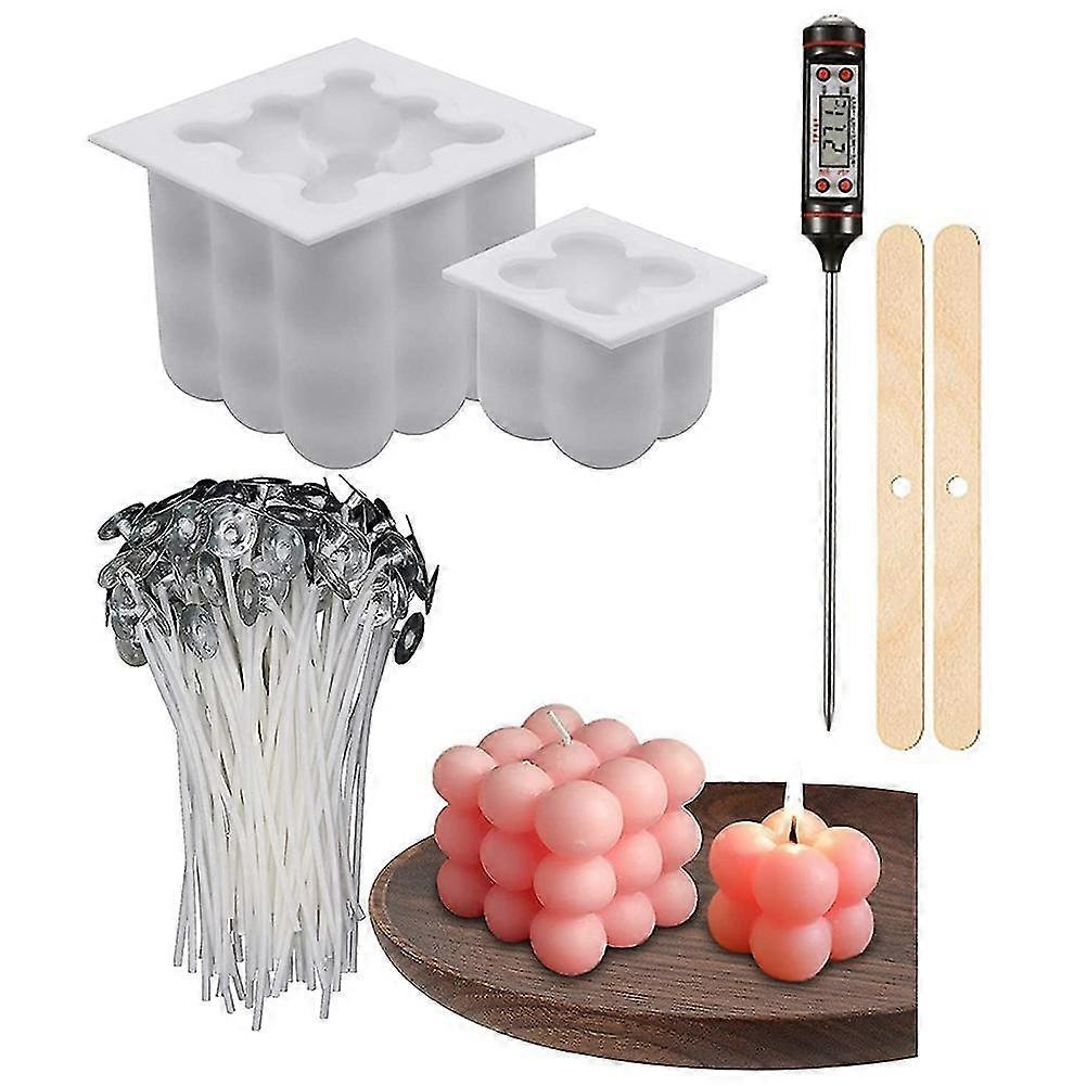 Candle Mold, Silicone Bubble Candle Mold, 3d Geometric Square