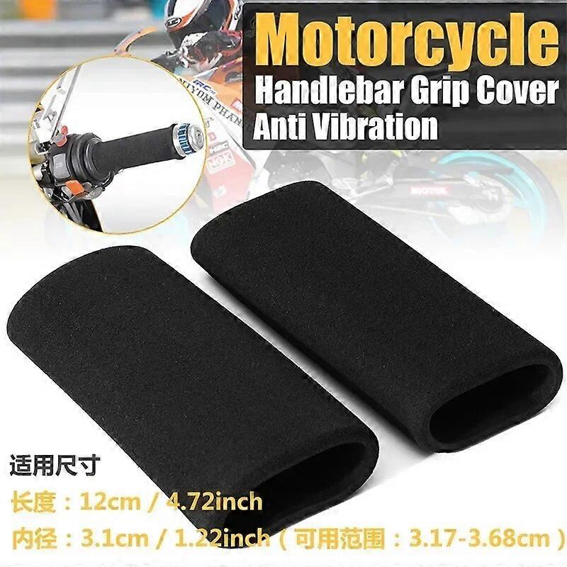 1 Pair Sponge Motorcycle Universal Handlebar Covers Non~Slip Sweat Absorbent Waterproof Handlebar Accessories FN9U8533