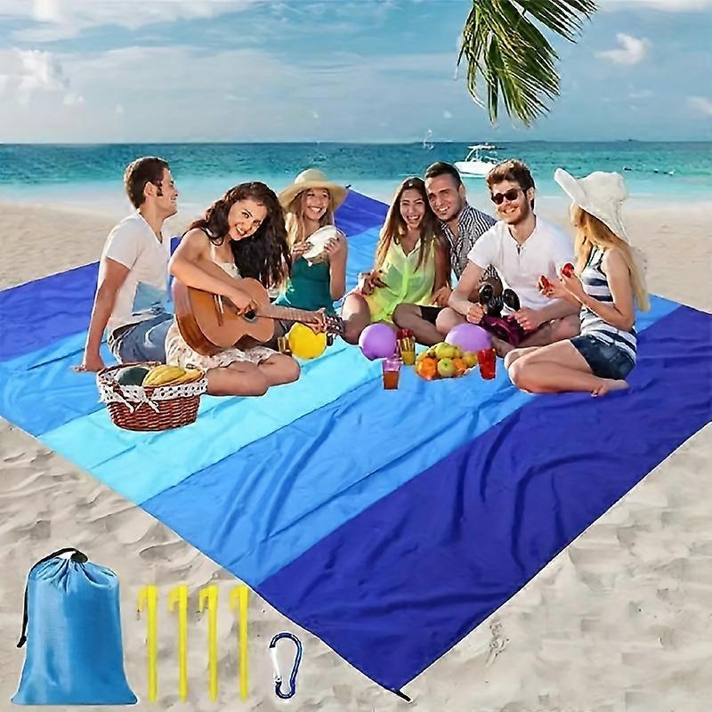 Waterproof Sandproof Beach Mat for 4 Adults - Portable Outdoor Blanket for Travel, Camping, Hiking, and Picnic - Enjoy the Outdoors with Comfort and C
