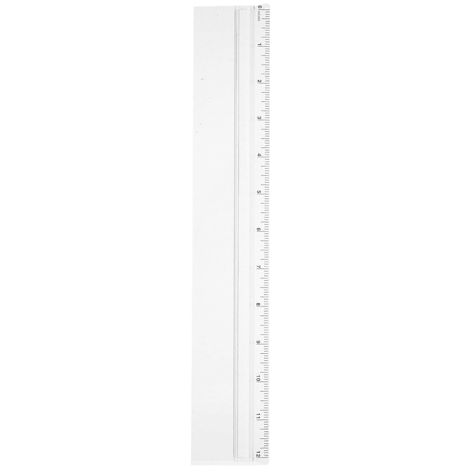 Clear Ruler Plastic Math Scale Ruler Transparent Straight Ruler Magnifying Ruler Drafting Ruler