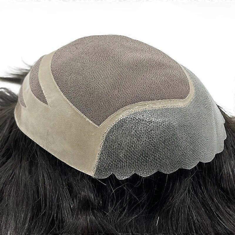 Bond Base Man Hair Prothesis Fine Mono With Npu Toupee For Men
