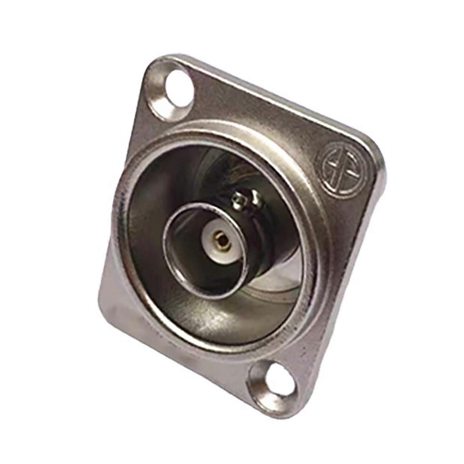 BNC D Panel Mount Connector BNCQ9 Solder Type SDI Video Coaxial BNC Female to Female Connector Socket for Monitoring System Silver