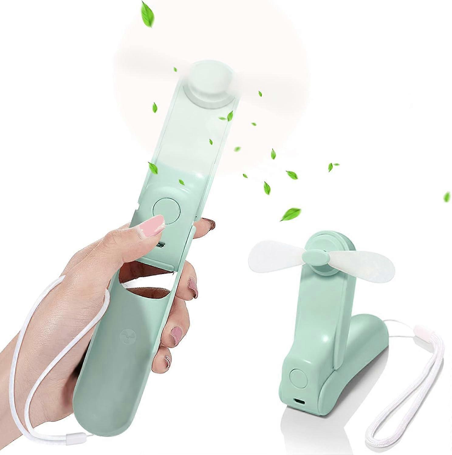 Mini Handventilator 2000mAh USB Tragbarer Ventilator Kleiner Faltbar Handventilator Wiederaufladbar Batterie Persnlicher Taschenventilator Reise Venti