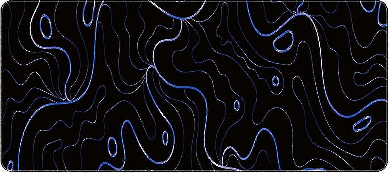 Computer Long Pad | Keyboard Mouse Mat | Black Gaming Mouse Pad, Extra Large