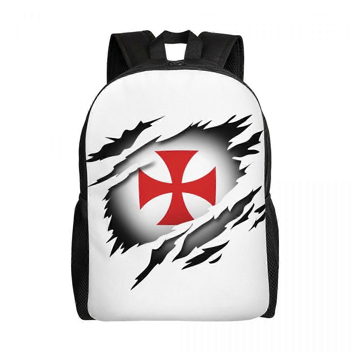 Knight Templar Cross Personlighet Design Stor kapacitet Hållbar 16" Lätt Enkel Ryggsäck Pojkar Flickor Axel -LDYH1059