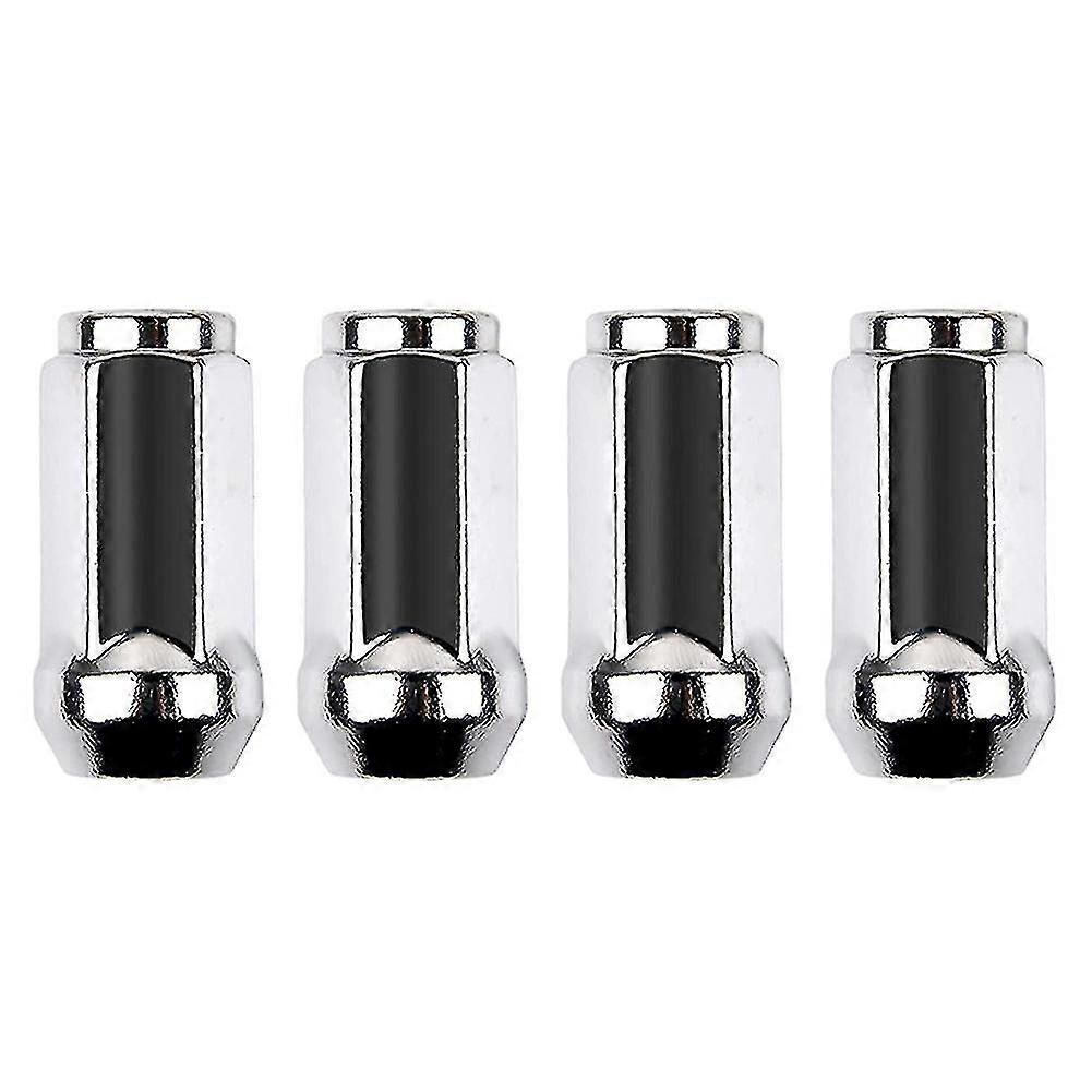 2024 4 Pcs M14x1.5 Lug Nuts, Replacement For Silverado, , Chrome Closed End Bulge Acorn Lug Nuts