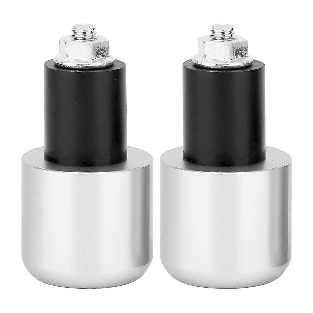 2Pcs Motorcycle Modification Accessory Handle Bar End Plug for 22mm Diameter Handlebar (Silver) YEMAA
