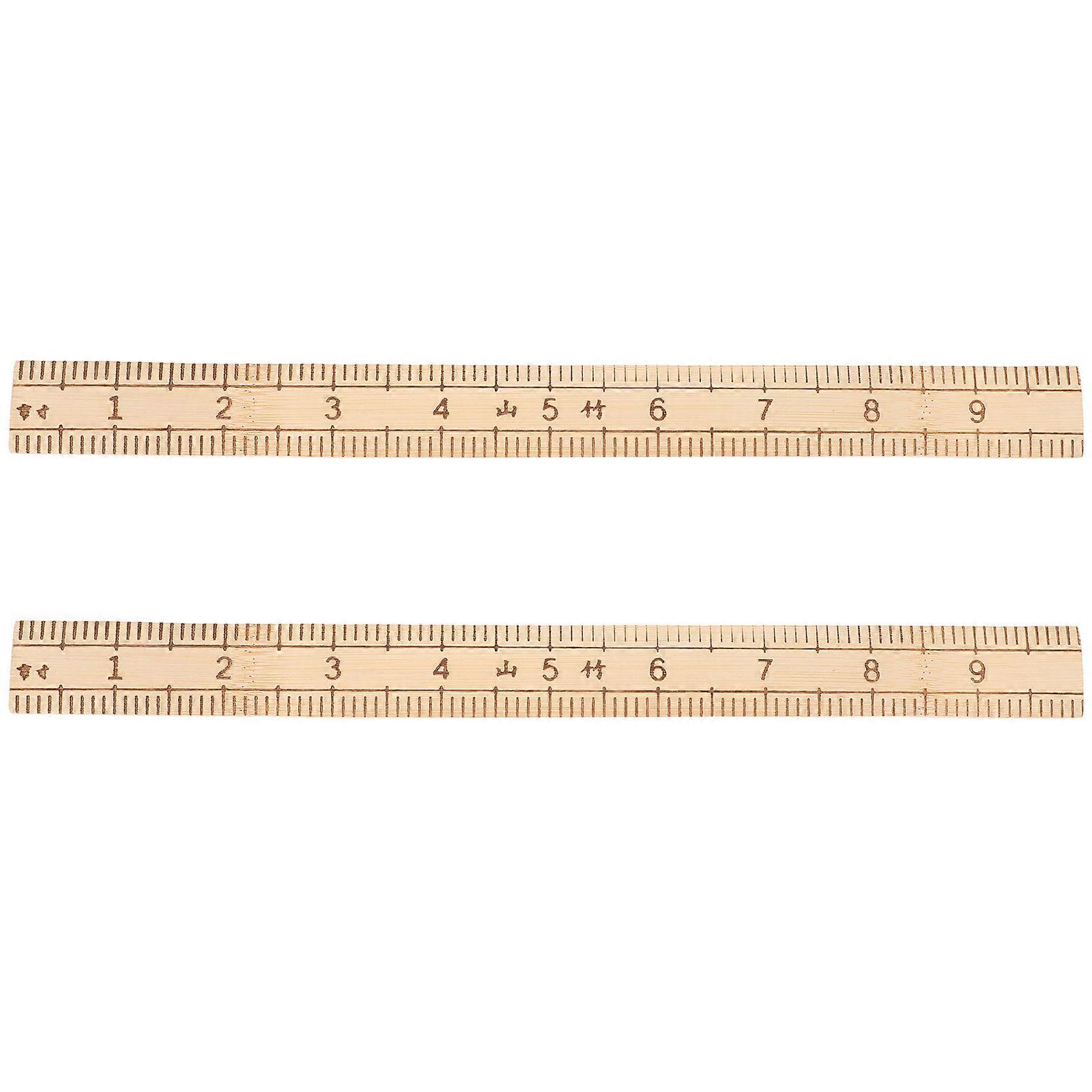 2pcs Sewing Craft Ruler Sewing Ruler Tool Wood Sewing Cutting Ruler Tailor Ruler Tool
