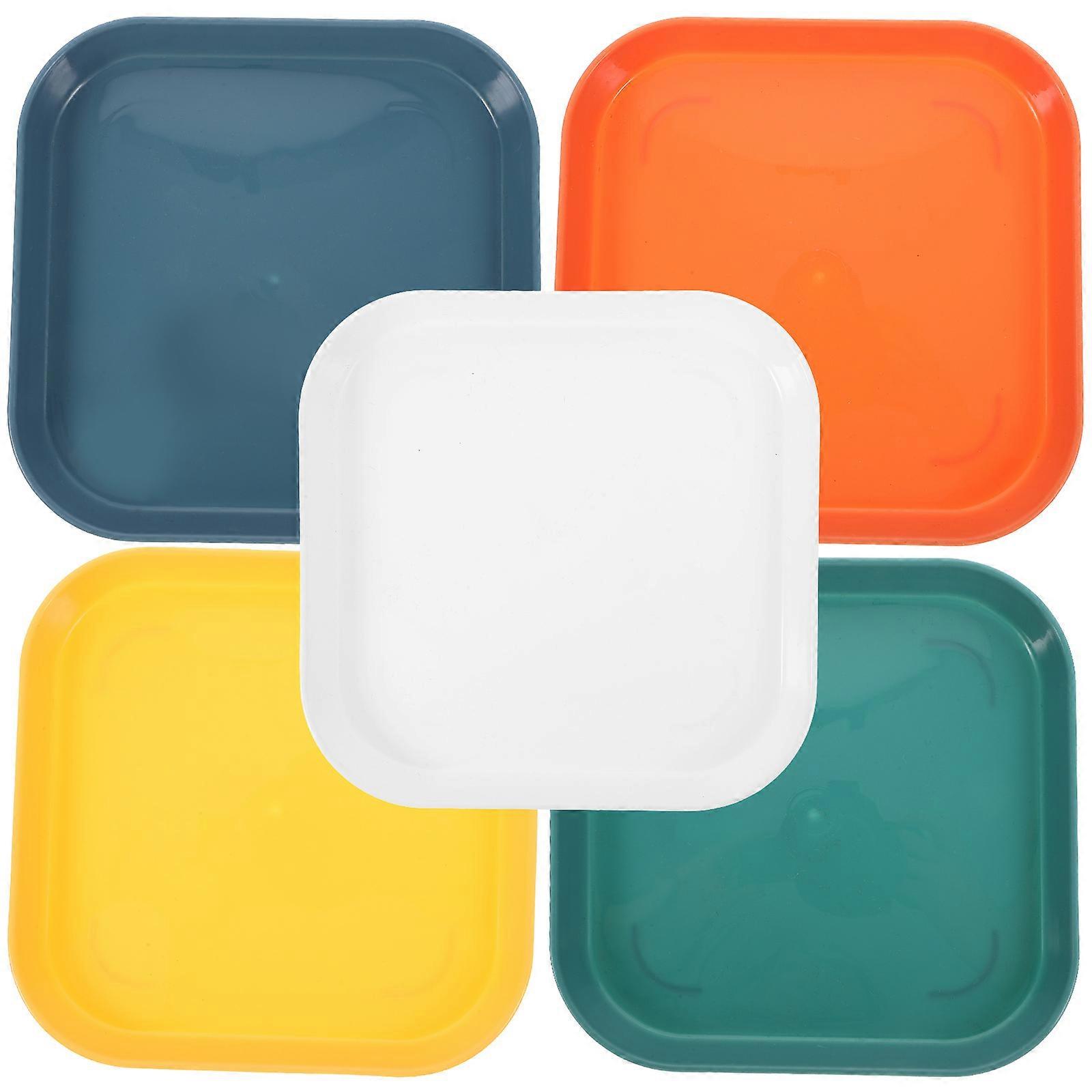 5pcs Cat Bowls Cat Food Bowl Unbreakable Cat Feeding Dishes Pet Feeding Shallow Plate