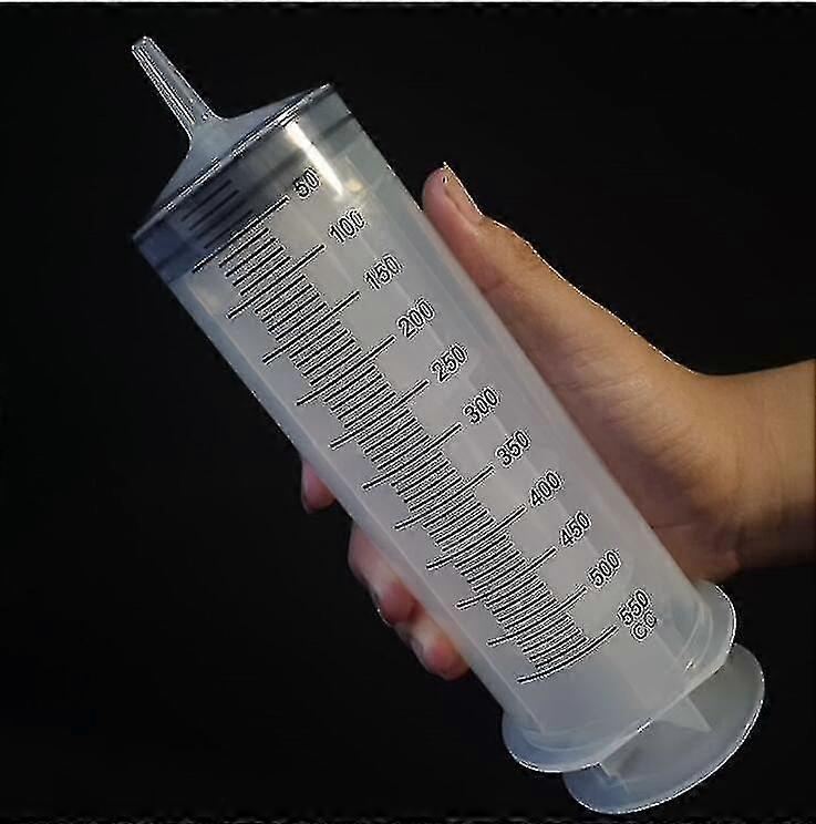 Syringe 500 Ml Large Capacity Syringe Reusable Pump Measuring With 1m Tube Feeding Ink--meili