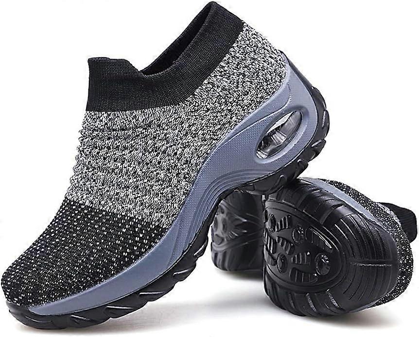 Kvinders Walking Shoes Sock Sneakers - Mesh Slip On Air Cushion Lady Girls Moderne Jazz Dance Easy Shoes Platform Loafers